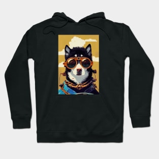 Vintage husky dog Hoodie